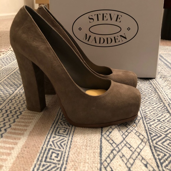 Taupe Suede Heel - Picture 2 of 3